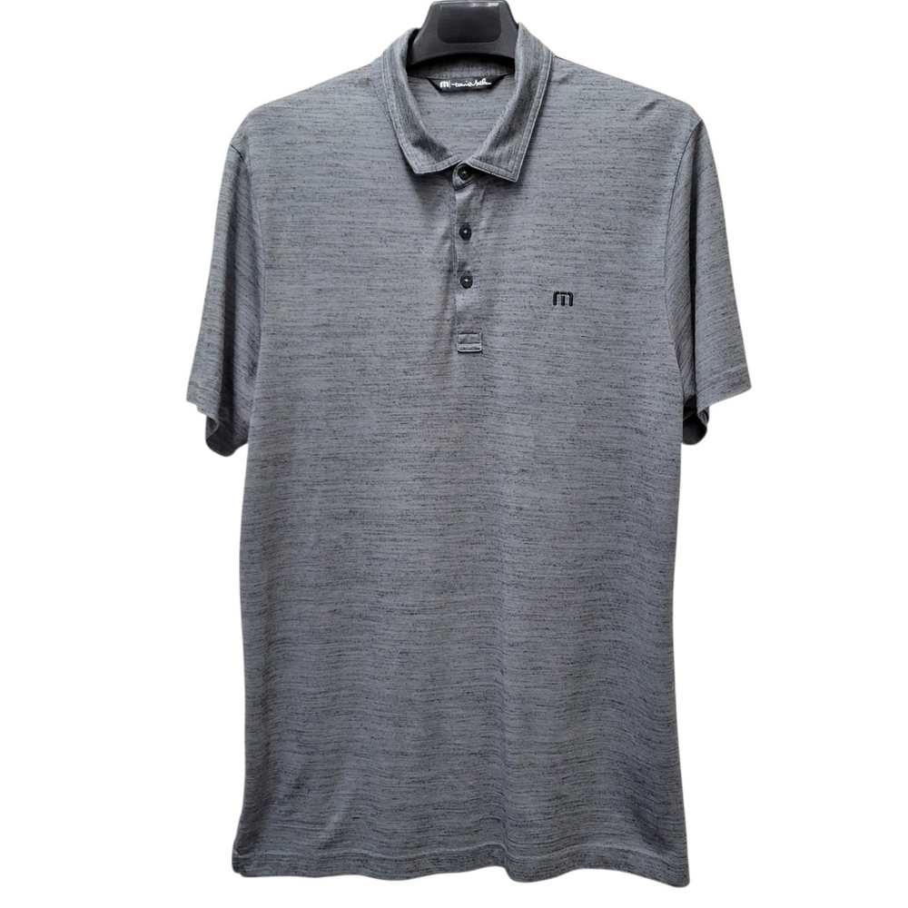 Travis Mathew Men's Gray Polo Golf Collared Shirt Size Large